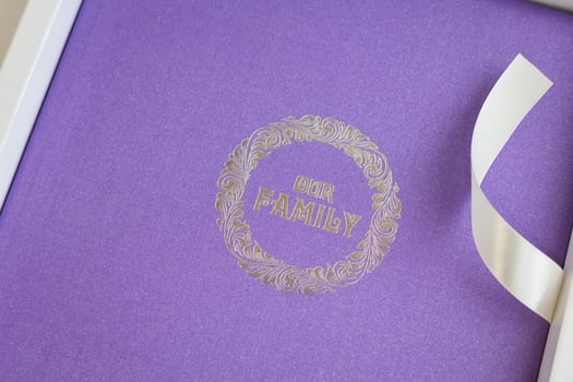 photobook, photo album, Photo album in violet cover
