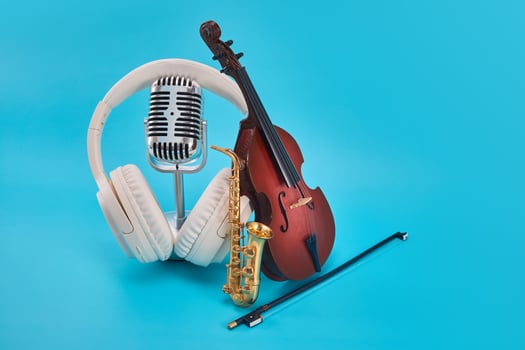 World Music Day. Music Ensemble with Instruments photo