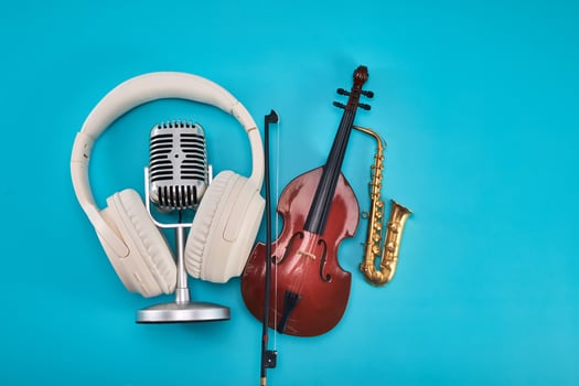 World Music Day. Music Ensemble with Instruments photo