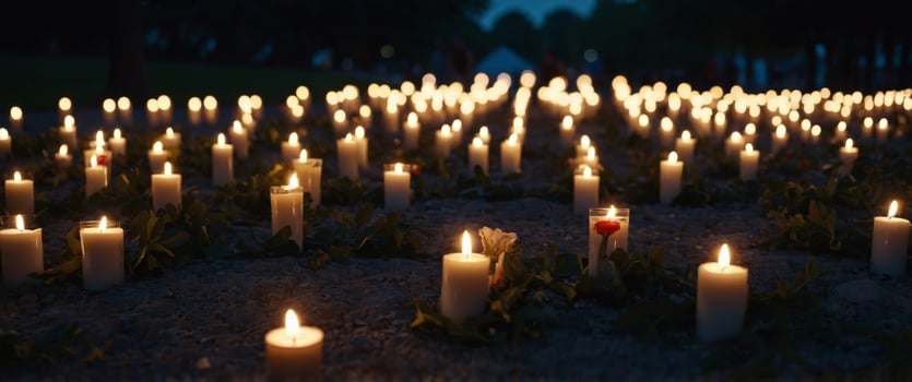 Candlelight Vigil for Fallen Soldiers Memorial Day. photo