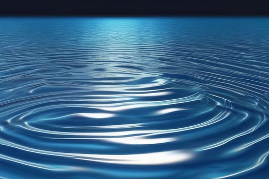 Abstract background of blue soda with ripples. Shining blue water ripple background photo