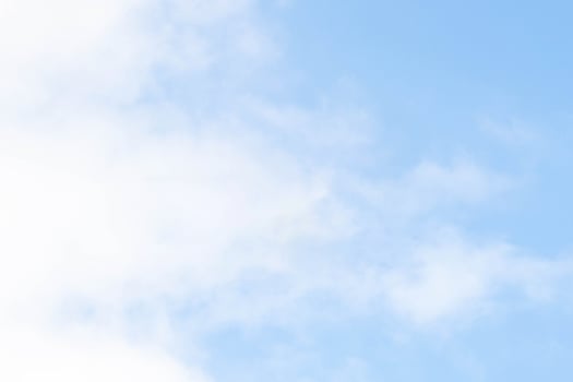 White passenger airplane flying in the sky amazing clouds in the background photo