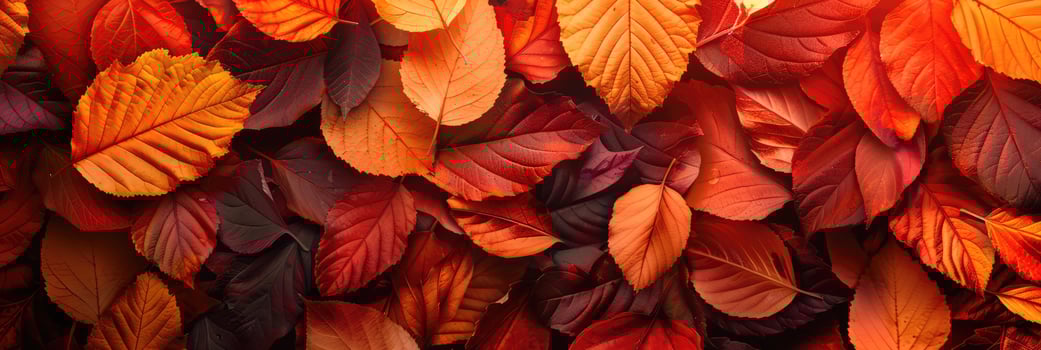 Red, orange and brown autumn leaves background. Colourful background image of fallen leaves for seasonal use photo