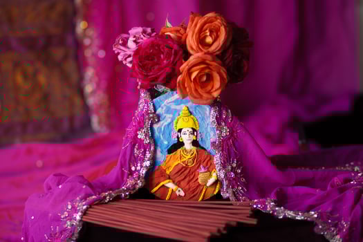 Offerings for the Hindu Goddess Parvati photo