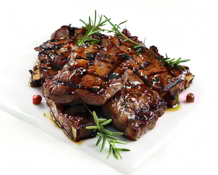 grilled pork chops with rosemary and thyme photo