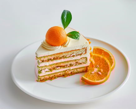 a piece of cake on a plate photo