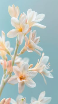 Beauty white tuberose blossom flower copy space decoration nature background photo