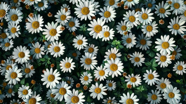 White chamomile flower pattern seamless wallpaper background photo