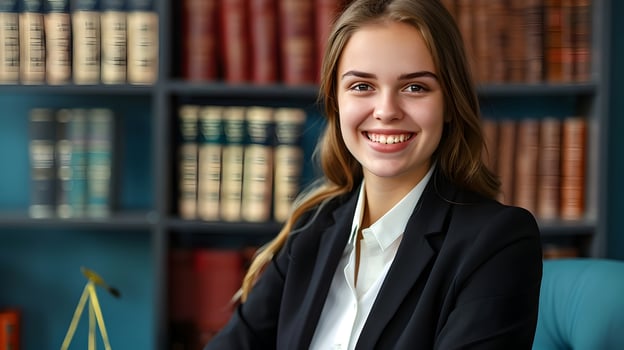 Vibrant Young Paralegal Flourishing in Diverse Corporate Environment Exuding Professionalism and Happiness photo