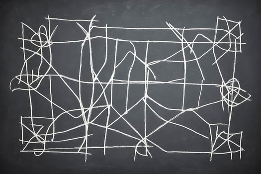 White Chalk Lines on Black Surface photo