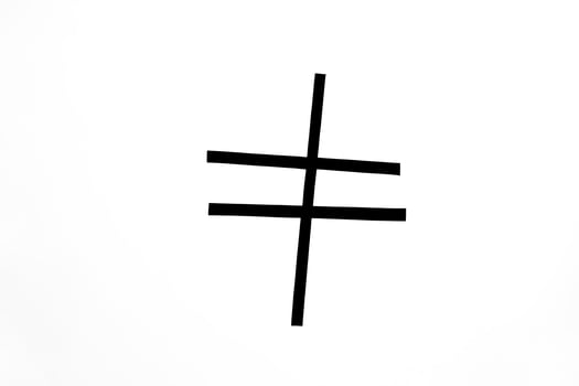 Black Cross on White Background photo