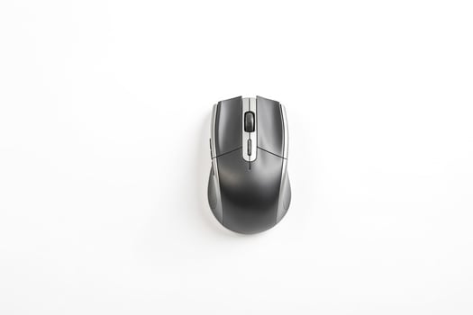 Wireless Computer Mouse on White Background photo