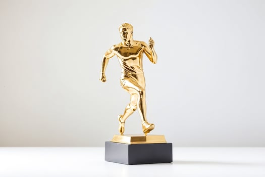Golden Running Figure Award Trophy photo