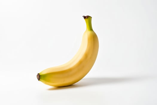 Single Banana on White Background photo