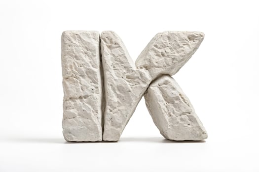 Stone letter K photo