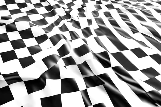 Checkered Flag Waving in the Wind photo