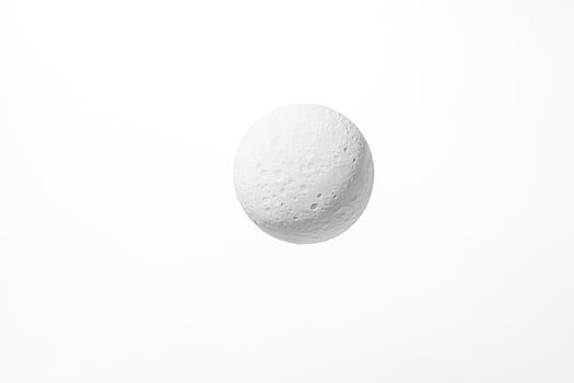 White Moon on white background photo
