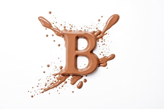 Chocolate Letter B Splashes photo