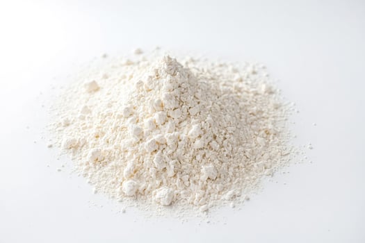 White Powder Heap on White Background photo