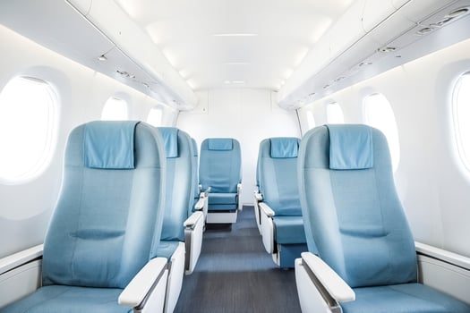 Empty Airplane Seats photo