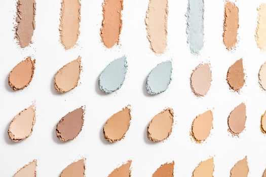 Foundation Swatches on White Background photo