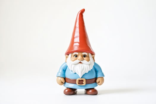 Garden Gnome with Red Hat and White Beard photo