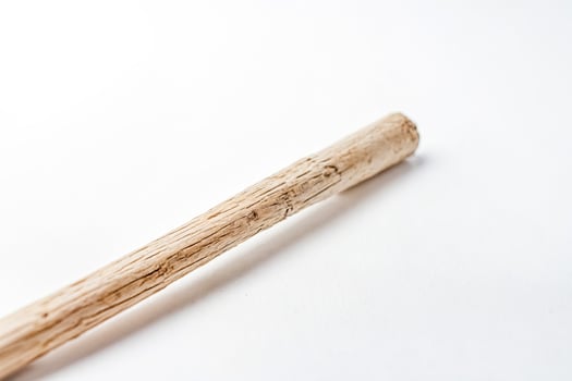 Close-up of a piece of driftwood on a white background photo
