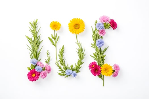 Floral Letter U photo