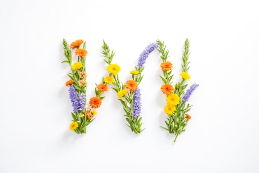 Floral Letter W photo