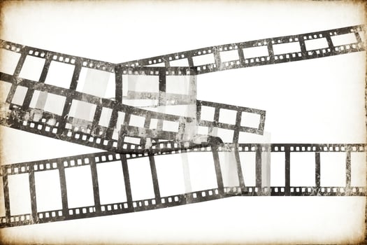 Old Filmstrip on Vintage Background photo