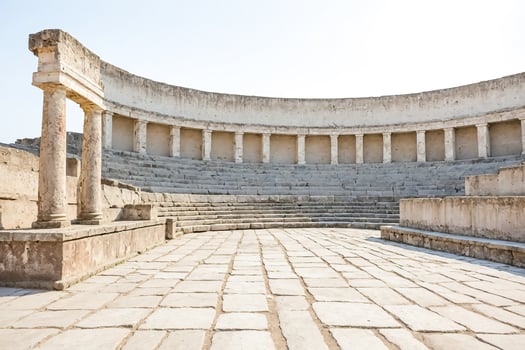 Ancient Ruins of a Stone Amphitheater photo