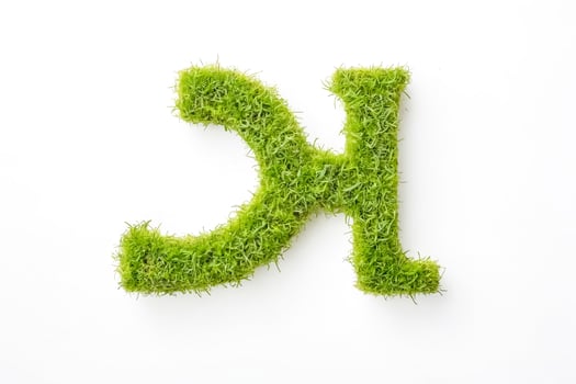 Green Grass Letter K photo