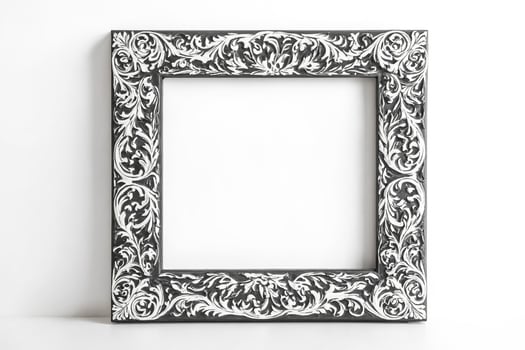 Ornate picture frame with floral design photo