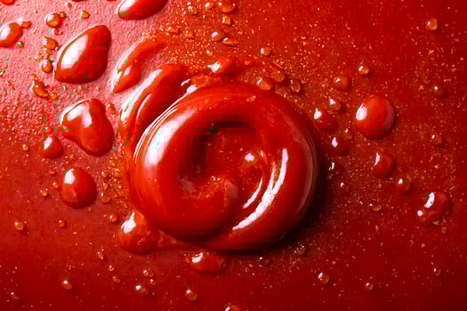Glistening Swirl of Tomato Ketchup photo