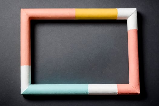 Colorful Picture Frame on Black Background photo