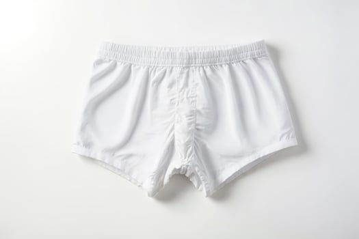 White boxer shorts on a white background photo