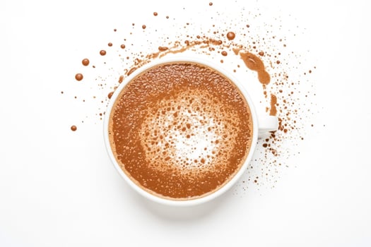 Spilled Coffee on white background photo