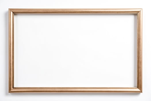 Gold Frame Isolated on White Background photo