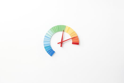 Vibrant Color Swatches Arranged in a Dynamic Semi-Circle photo