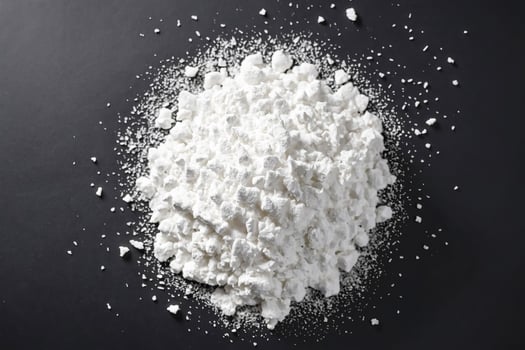 White Powder on Black Background photo