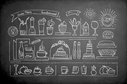 Chalkboard Restaurant Menu Design photo
