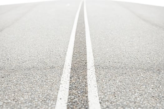 Empty Road with White Lines photo