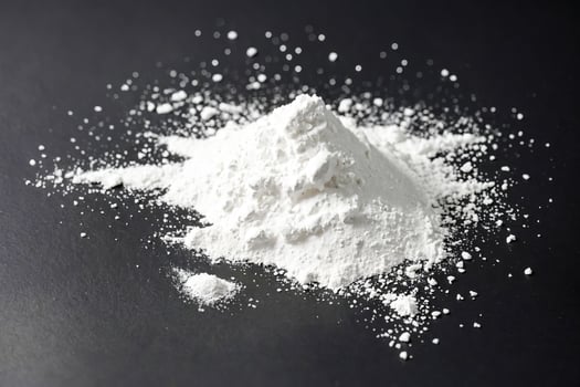 White Powder on Black Background photo