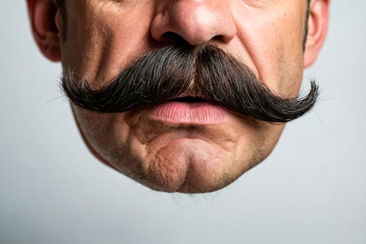 Elegant Mustache Close-Up photo