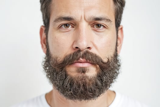 Man with a Dark Beard and Brown Eyes photo