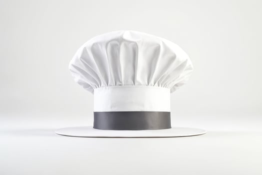 White Chef Hat with Grey Band photo