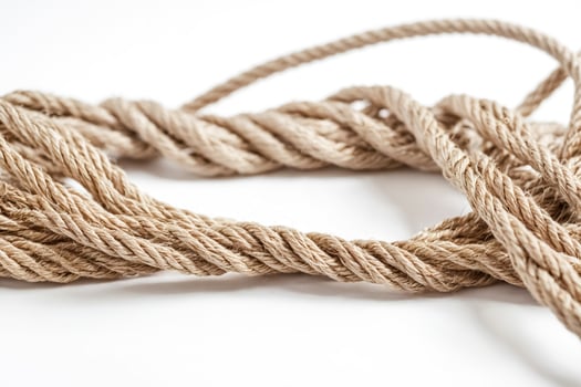 Close up of a braided rope photo