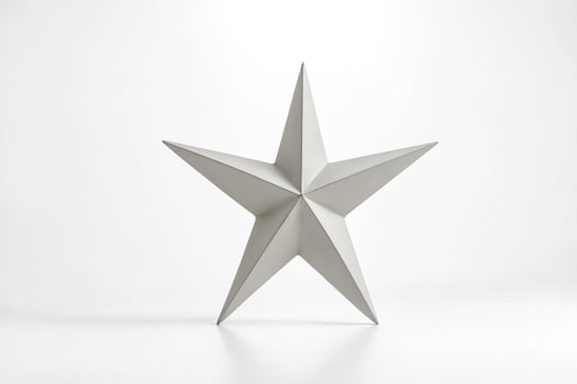White star on a white background photo