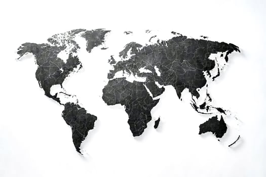 World Map in Black and White photo