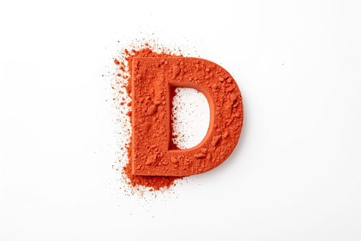 Orange Powder Letter D photo